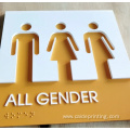 304 ss painted color tactil braille sign plate